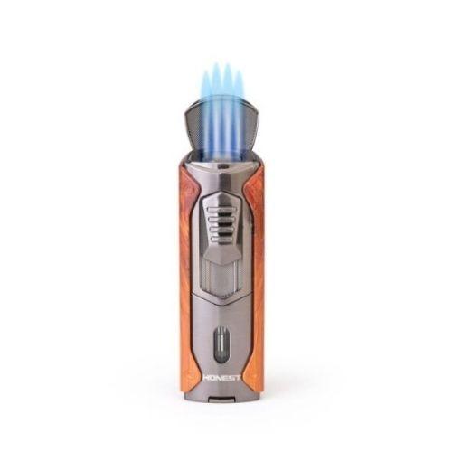 ISQUEIRO HONEST 4 CHAMAS E FURADOR DE CHARUTO REF. BCZ781