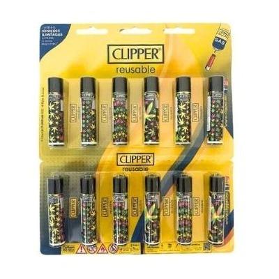 ISQUEIRO CLIPPER MAXI JAMAICAN PATTERN - CARTELA C/12