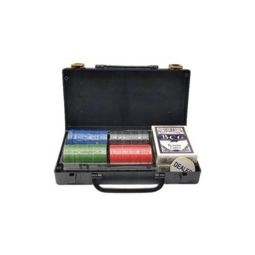 ESTOJO DE FICHAS C/ 100 APEX POKER PLASTICO REF. AP100-CB
