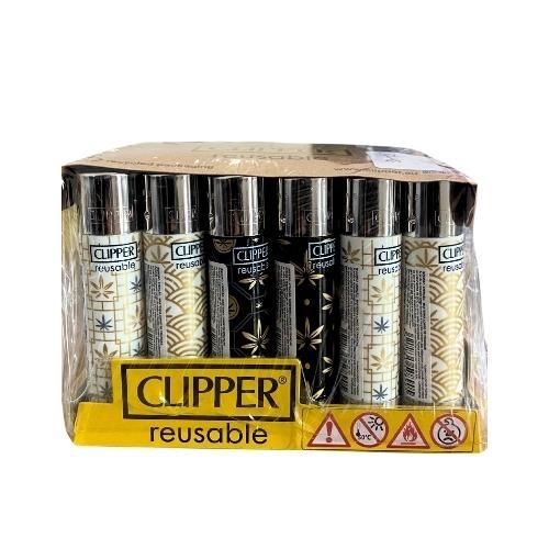 ISQUEIRO CLIPPER MAXXI HAPPY LEAVES TILES  CX C/ 24